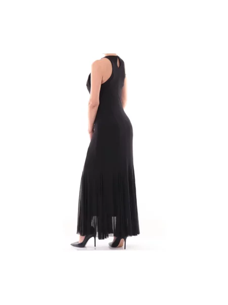 Guess Sukienki Kobieta M Serafina Mesh Longuette Dress czarny