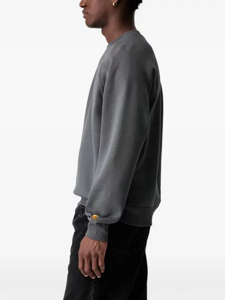 Pulover Carhartt Wip cu broderie gri
