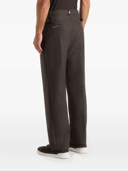 Plisované kalhoty Manière De Voir hnědé