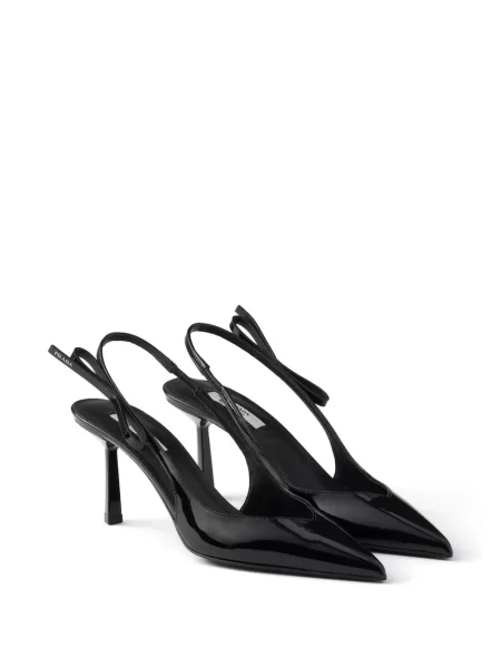 Pantofi cu toc Prada slingback negru