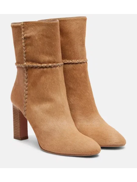 Čevlji do gležnjev Aquazzura bež