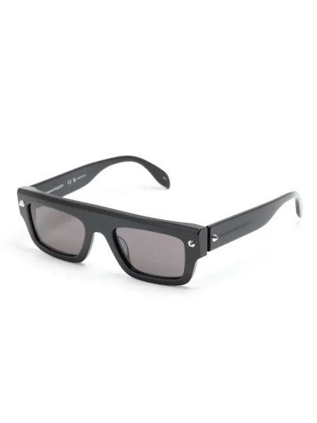 Saulės akiniai Alexander Mcqueen Eyewear su autografu juoda