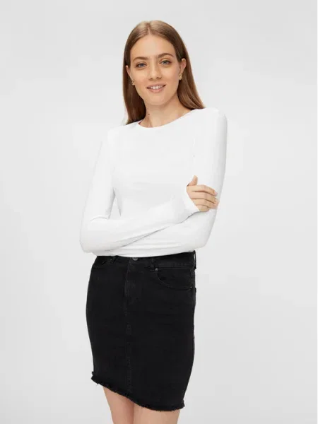 Pieces Blúzka Slim Fit biela