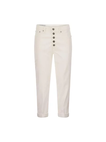 Spodnie Dondup o krotszym kroju białe