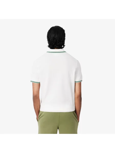 Lacoste Koszulka Polo Regular Fit Trim Accent biała