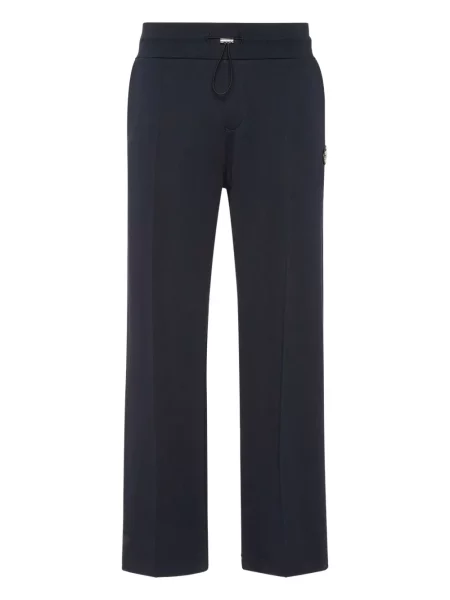 Pantaloni Billionaire cu broderie albastru