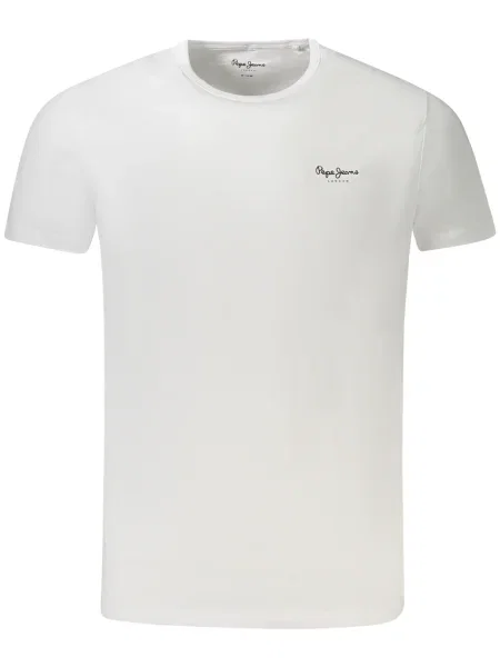 T-shirt o kroju slim fit z mieszanki bawełny model ORIGINAL BASIC 3' Pepe Jeans biała