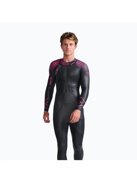 Мъжки костюм за триатлон Propel PRO 3 mm black/punk pink черно