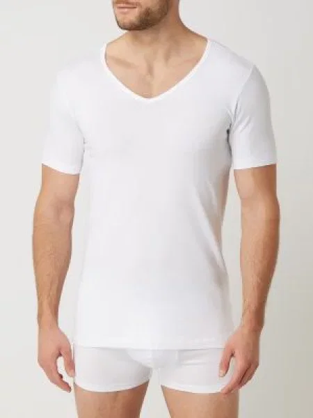 T-shirt ze streczem w zestawie 2 szt. Schiesser biała