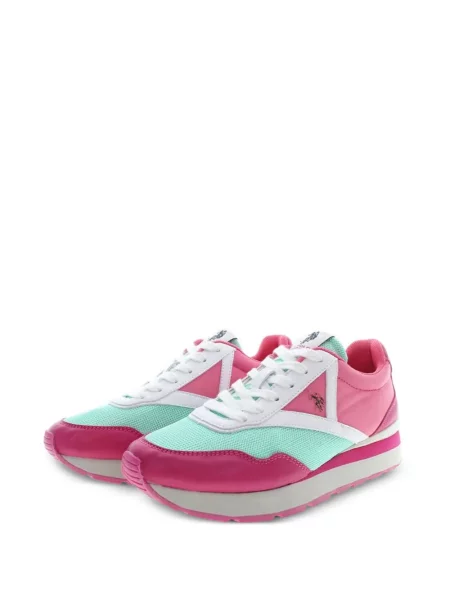Sneakers Polo Ralph Lauren από διχτυωτό ροζ