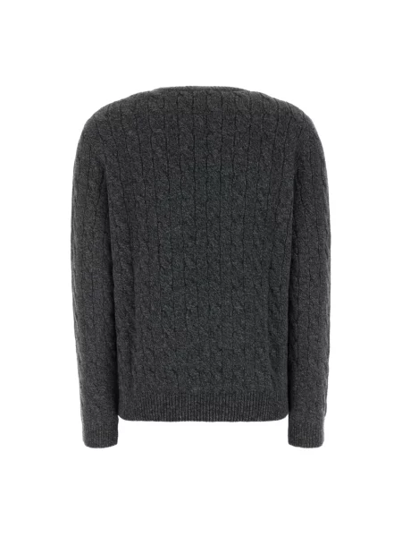 Lniany sweter Valentino szary