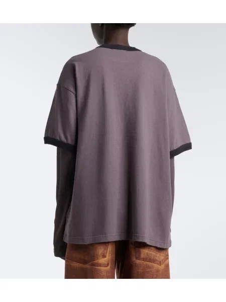 Tricou Acne Studios cu imagine din jerseu gri