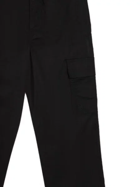 United Colors Of Benetton Medžiaginės kelnės Straight Fit juoda