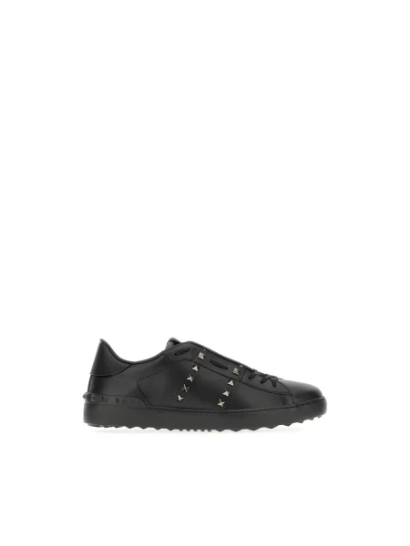 Sneakersy Valentino Garavani sznurowane skórzane czarne