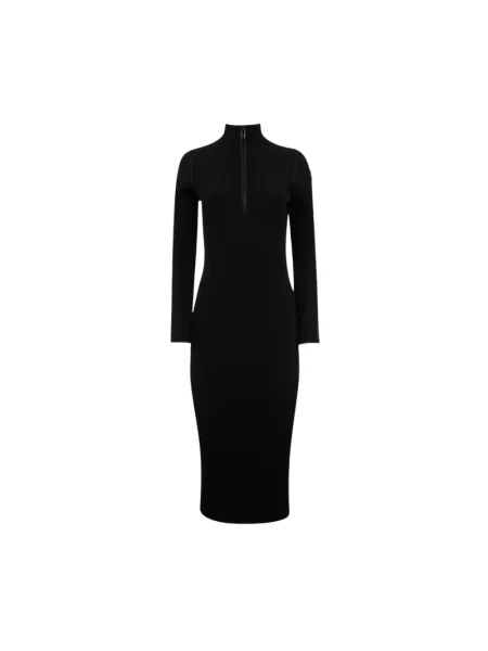 Sukienka midi Moncler wełniana czarna