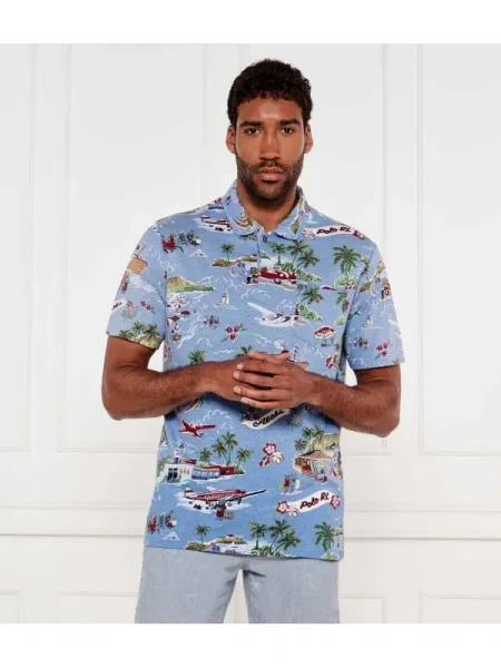 Polo Din In Pentru Bărbați Polo Ralph Lauren albastru