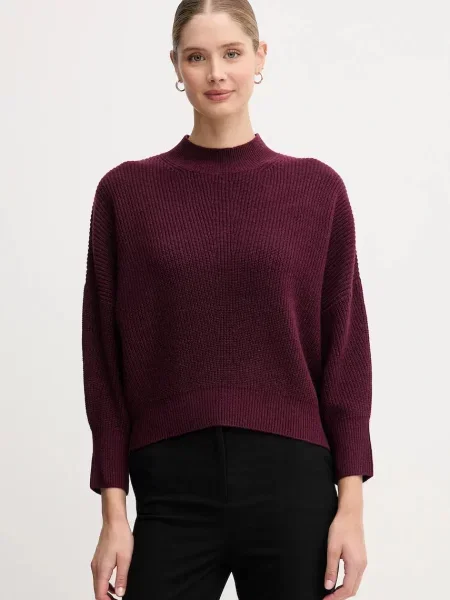 Pulover z dodatkom volne OUI bordo
