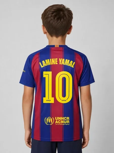 Koszulka domowa dla dzieci Lamine Yamal FC Barcelona niebieska