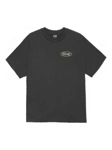 Tričko Obey s potiskem šedé