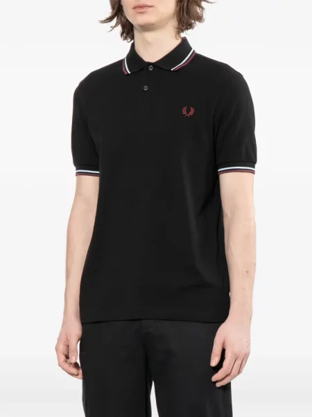 Tricou polo Fred Perry scurt negru