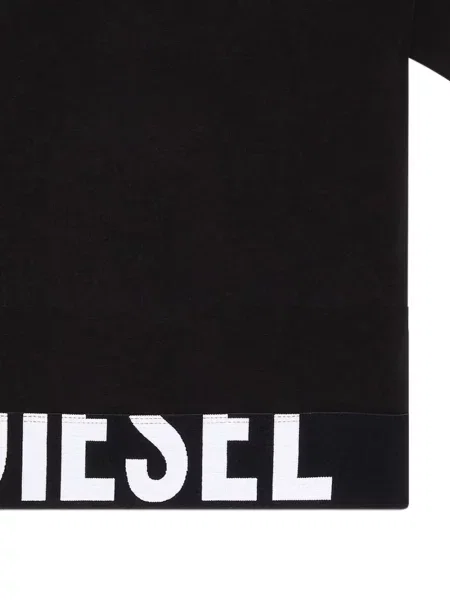 Raštuotas marškinėliai Diesel juoda