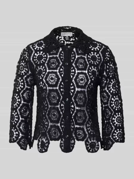 Kardigan z szydełkowej koronki Apricot czarny