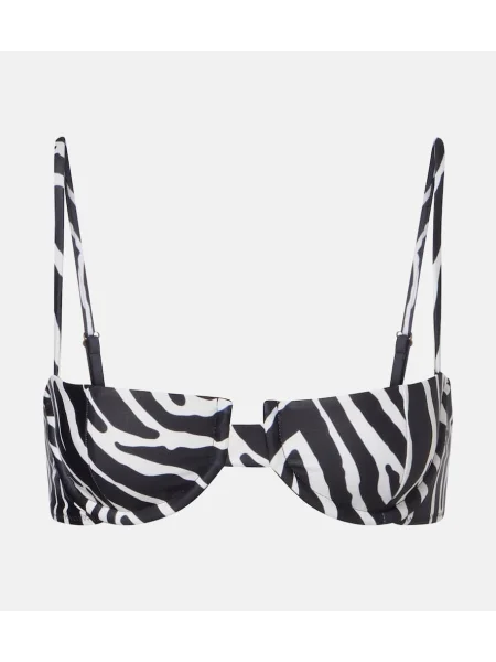 Bikini Same z nadrukiem w zebrę czarny