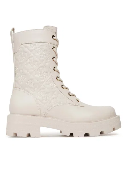 Škornji Guess FLTYAN Écru