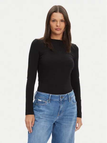 Τζιν πουκάμισο Guess Jeans μαύρο