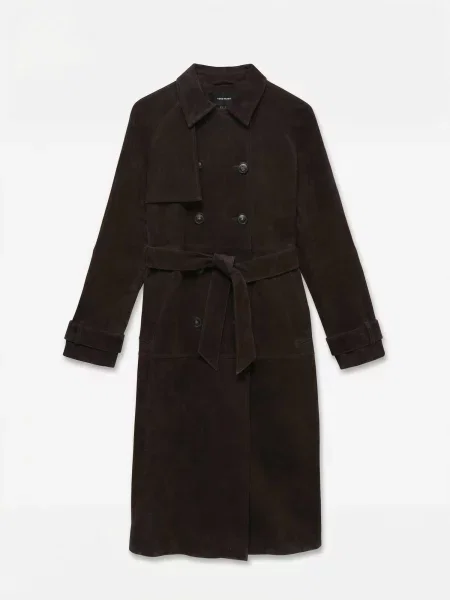 VERO MODA Ανοιξιάτικο και φθινοπωρινό παλτό VMSavannah σκούρο καφέ