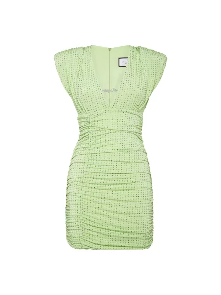 Sukienka mini Philipp Plein z dżerseju zielona