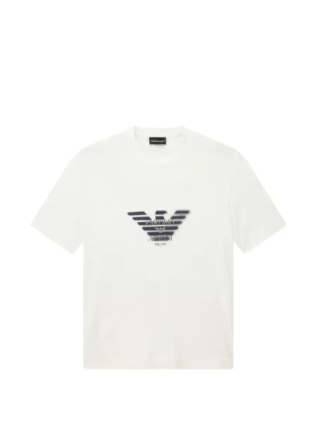 Scurt tricou Emporio Armani cu imagine alb