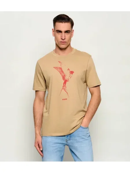 HUGO Tricou Duhorse bej