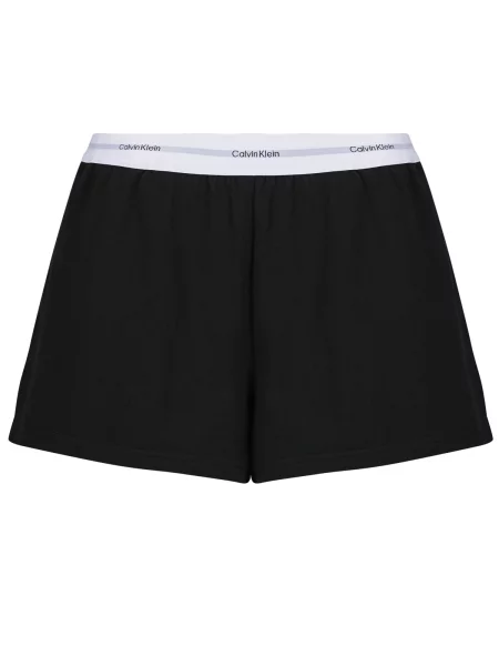 Pantaloni Calvin Klein Jeans din jerseu cu autograf negru