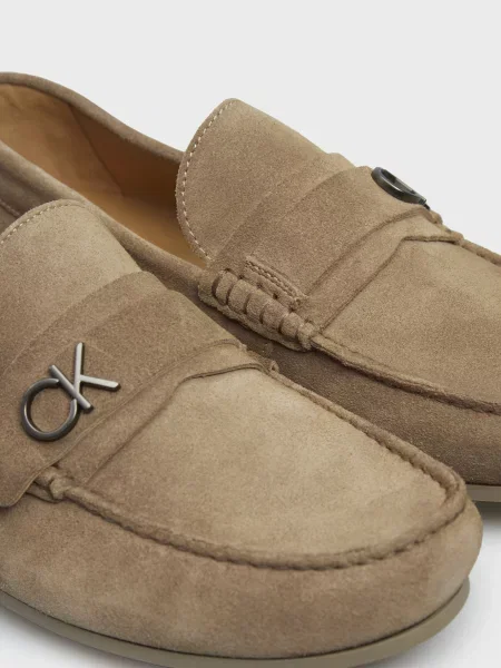Замшевые мокасины Calvin Klein коричневые