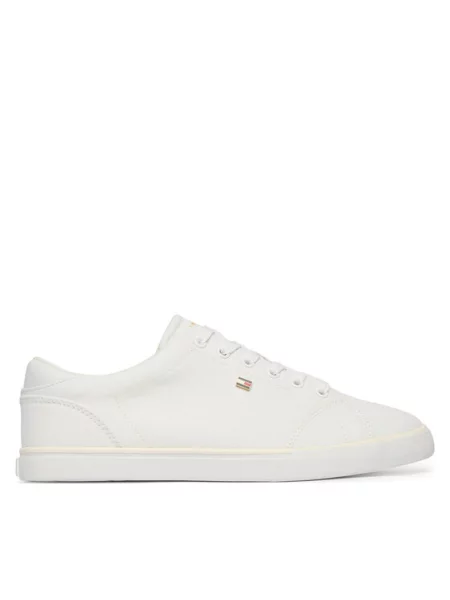 Tommy Hilfiger Tenis superge Th Low Profile Vulc Canvas bela