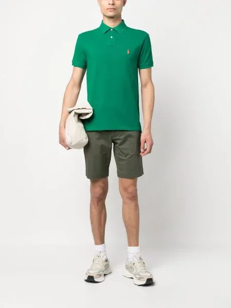 Kalhoty Polo Ralph Lauren s výšivkou zelené