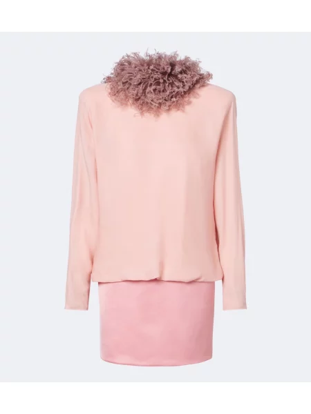 Rochie Valentino Garavani de mătase roz