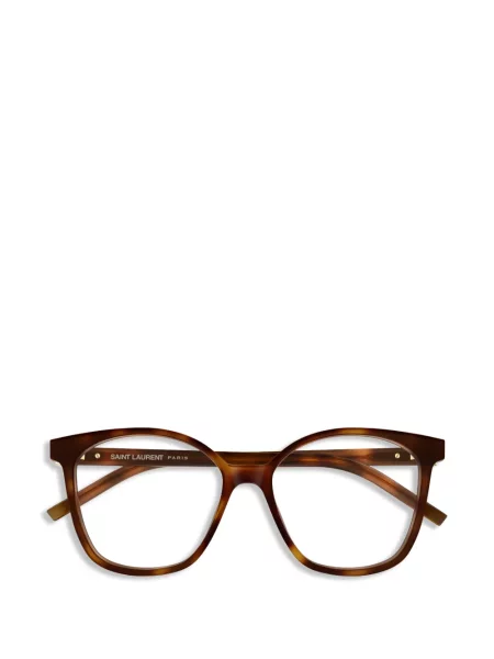Ochelari de soare Saint Laurent Eyewear cu imprimeu geometric maro