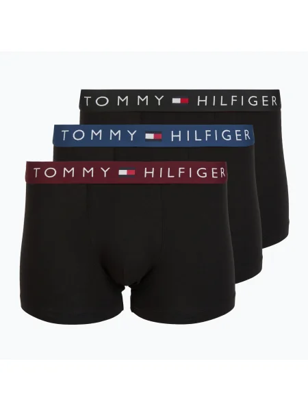 Boxeralsó Tommy Hilfiger Trunk WB 3 pairs deep regatta/black/bluee jean. Méret: M fekete