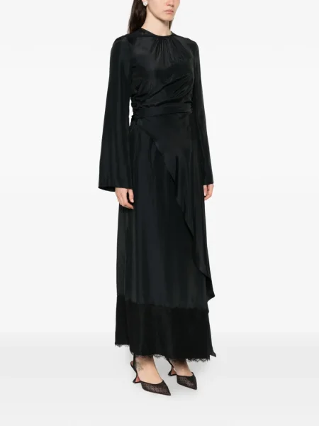 Rochie maxi Moschino din dantelă de costum negru