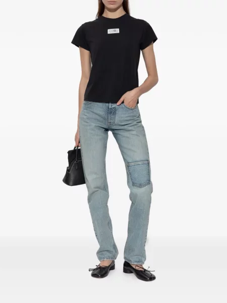 Μπλούζα Mm6 Maison Margiela με αυτόγραφο μαύρο