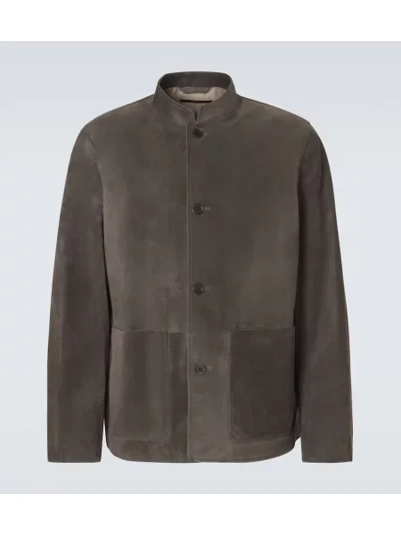 Jakna Dunhill iz semiša siva