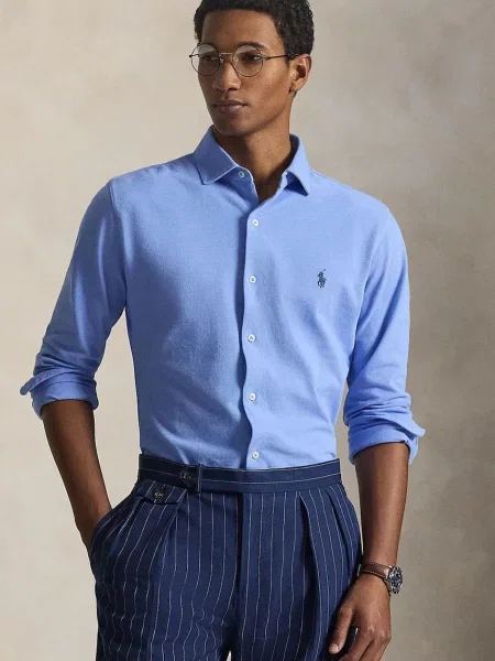 Cămașă Polo Ralph Lauren business albastru