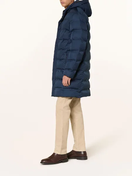 Strokesman's Prošívaný Kabát S Izolací Dupont™ Sorona® A Odnímatelnou Kapucí tmavě modrá