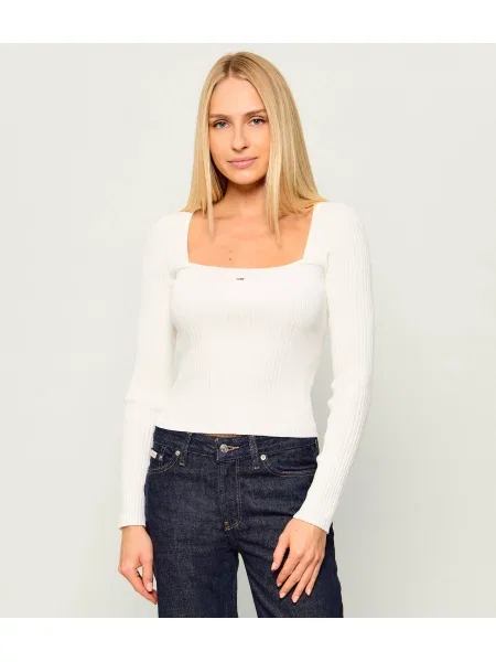 Tommy Jeans Bluză alb