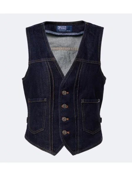 Vestă denim Polo Ralph Lauren albastru