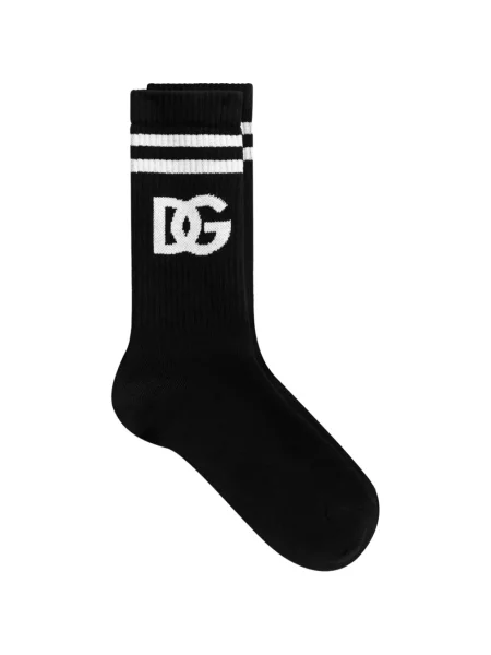 Șosete Dolce & Gabbana din jacard cu autograf negru