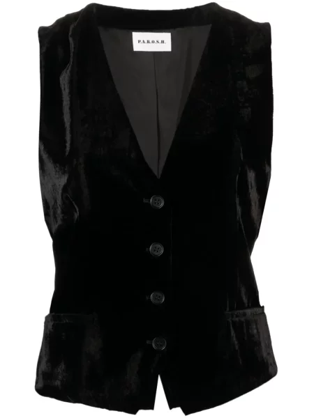 Vestă P.a.r.o.s.h. de catifea negru