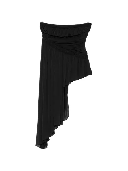 Top Christopher Esber cu volane asimetric negru